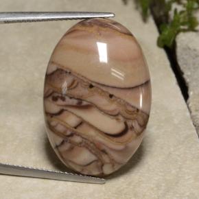23.62 ct Multicolor Jasper Gemstone, Jasper Gem in Oval Cabochon Shape for Sale.