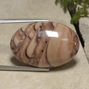 23.62 ct Multicolor Jasper Stone, Natural Jasper in Oval Cabochon Shape for Sale