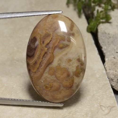 15.35ct Natural Multicolor Jasper, Oval, Opaque