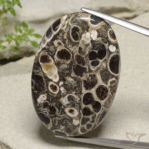 Diaspro ovale da 47,67 ct, 38,3 x 25,9 mm dall'Indonesia, Photo A