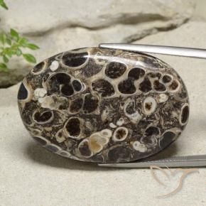 47.67 ct Multicolor Jasper Stone, Natural Jasper in Oval Cabochon Shape for Sale