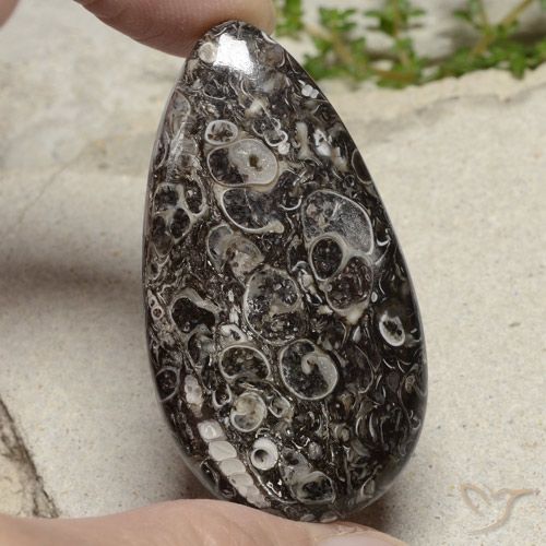 48.79ct Natural Multicolor Jasper, Pear Shape, Opaque