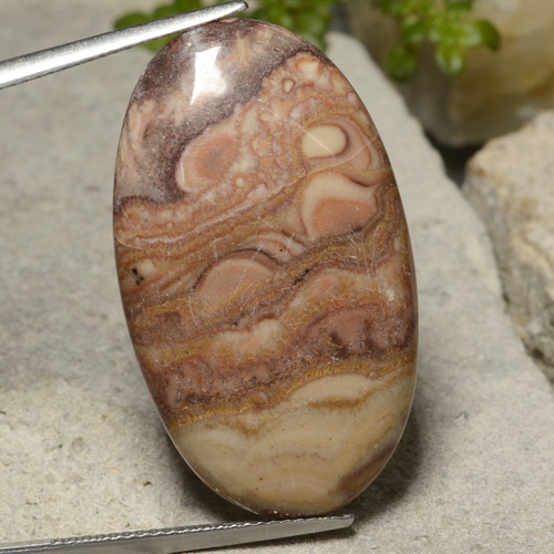 Multicolor Jasper Gem - 21.6ct Oval Cabochon (ID: 481156)