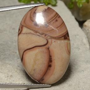 Multicolor Jasper Gem - 16.9ct Oval Cabochon (ID: 481158)