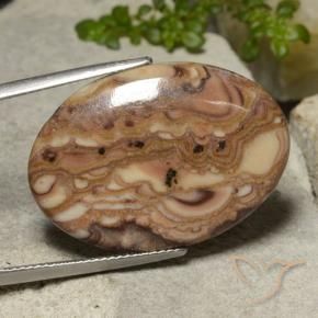 18.62 ct Multicolor Jasper Stone, Natural Jasper in Oval Cabochon Shape for Sale