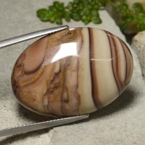 26.59 ct Multicolor Jasper Stone, Natural Jasper in Oval Cabochon Shape for Sale
