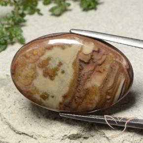 23.45 ct Multicolor Jasper Stone, Natural Jasper in Oval Cabochon Shape for Sale