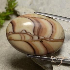 24.50 ct Multicolor Jasper Stone, Natural Jasper in Oval Cabochon Shape for Sale