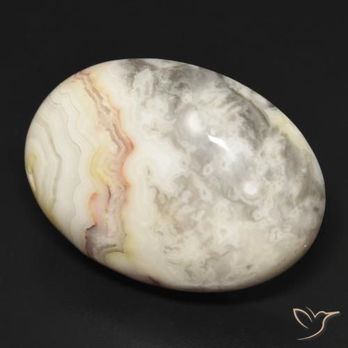 46.47 ct Multicolor Jasper Stone, Natural Jasper in Oval Cabochon Shape for Sale