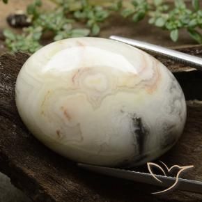 44.30 ct Multicolor Jasper Stone, Natural Jasper in Oval Cabochon Shape for Sale