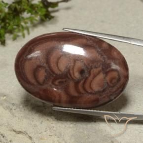 26.85 ct Multicolor Jasper Stone, Natural Jasper in Oval Cabochon Shape for Sale