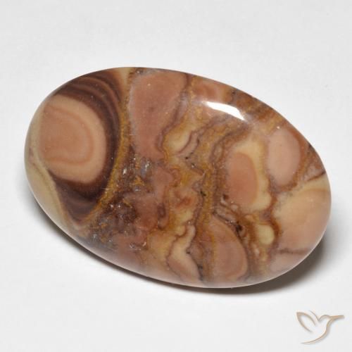 23.08 ct Multicolor Jasper Stone, Natural Jasper in Oval Cabochon Shape for Sale