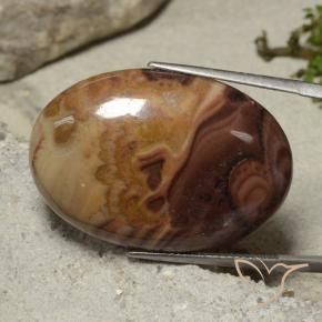 33.44 ct Multicolor Jasper Stone, Natural Jasper in Oval Cabochon Shape for Sale