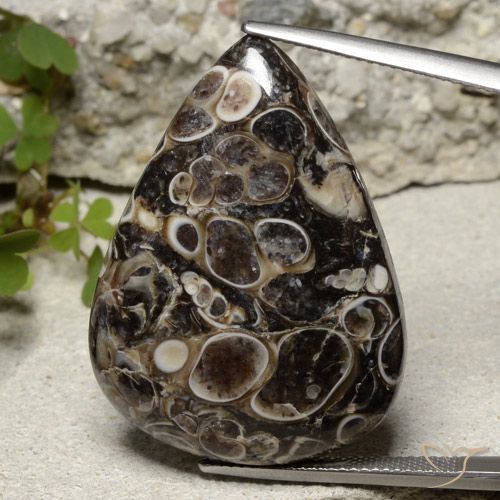 39.20ct Natural Multicolor Jasper, Pear Shape, Opaque