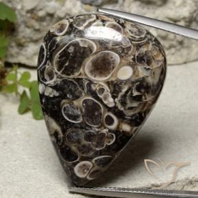 39.20 ct Multicolor Jasper Stone, Natural Jasper in Pear Cabochon Shape for Sale