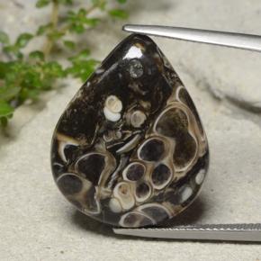 Multicolor Jasper Gem - 18.1ct Pear Cabochon (ID: 481348)