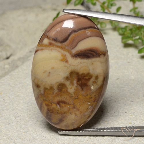 23.49ct Natural Multicolor Jasper, Oval, Opaque