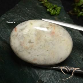 41.06 ct Multicolor Jasper Stone, Natural Jasper in Oval Cabochon Shape for Sale