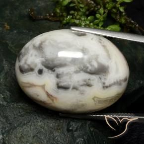 46.92 ct Multicolor Jasper Stone, Natural Jasper in Oval Cabochon Shape for Sale