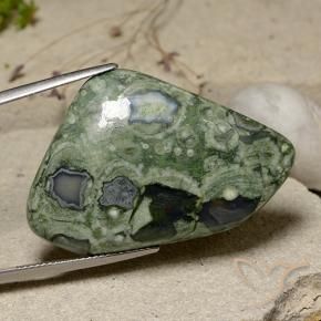 41.76 ct Multicolor Jasper Stone, Natural Jasper in Shark Fin Cabochon Shape for Sale