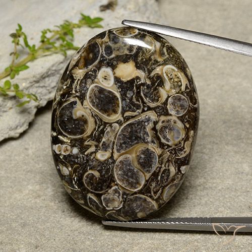 44.38ct Natural Multicolor Jasper, Oval, Opaque 44.38ct Natural Multicolor Jasper, Oval, Opaque