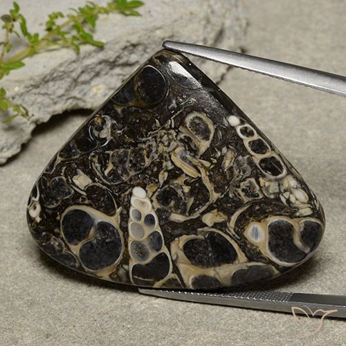 41.63ct Natural Multicolor Jasper, Pear Shape, Opaque