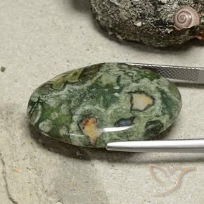Jasper Gemstone in 31.3 x 22.7 mm Size for Sale, Jasper Stone in Multicolor Color