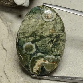 Multicolor Jasper Gem - 21.6ct Oval Cabochon (ID: 482470)