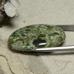 Jasper Gemstone in 33.1 x 21.2 mm Size for Sale, Jasper Stone in Multicolor Color