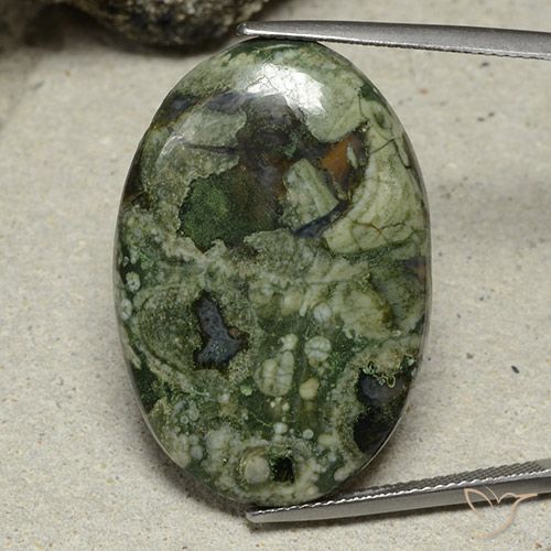 26.08ct Natural Multicolor Jasper, Oval, Opaque