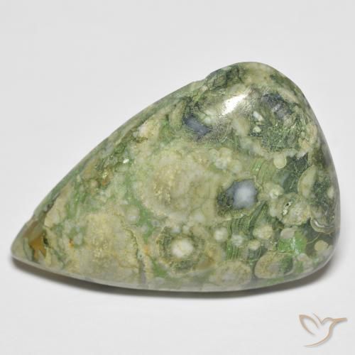 15.75 ct Multicolor Jasper Stone, Natural Jasper in Pear Cabochon Shape for Sale