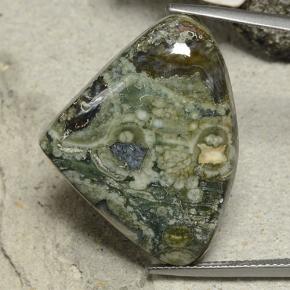 24.33 ct Multicolor Jasper Stone, Natural Jasper in Pear Cabochon Shape for Sale