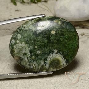 26.90 ct Multicolor Jasper Stone, Natural Jasper in Oval Cabochon Shape for Sale
