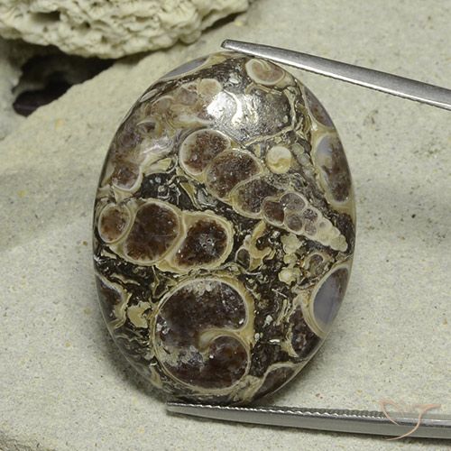 40.61ct Natural Multicolor Jasper, Oval, Opaque, Photo A