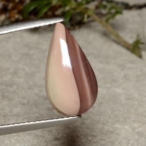 2.81 ct Multicolor Jasper Gemstone, Jasper Gem in Pear Cabochon Shape for Sale.