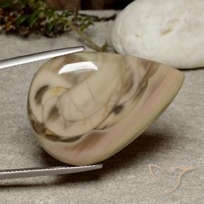 32.33 ct Multicolor Jasper Stone, Natural Jasper in Pear Cabochon Shape for Sale