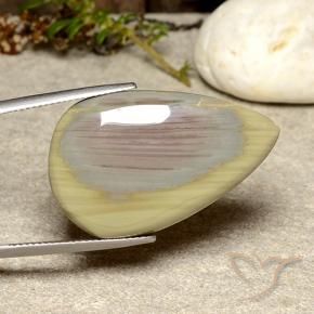 29.73 ct Multicolor Jasper Stone, Natural Jasper in Pear Cabochon Shape for Sale