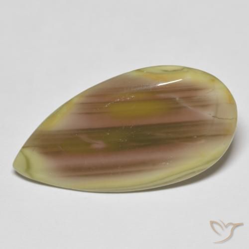 18.10ct Natural Multicolor Jasper, Pear Shape, Opaque