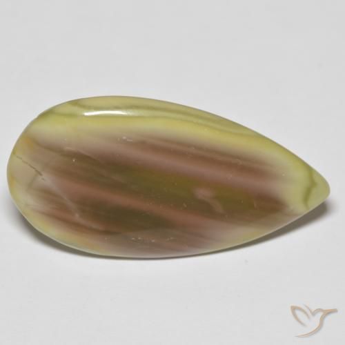 18.10 ct Multicolor Jasper Stone, Natural Jasper in Pear Cabochon Shape for Sale