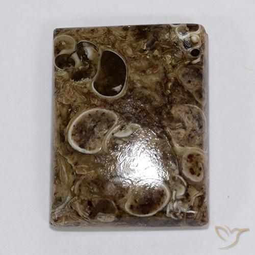 18.34 ct Multicolor Jasper Stone, Natural Jasper in Baguette Cabochon Shape for Sale