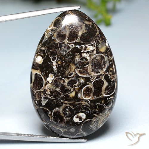 39.93ct Natural Multicolor Jasper, Pear Shape, Opaque, Photo A