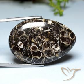 39.93 ct Multicolor Jasper Stone, Natural Jasper in Pear Cabochon Shape for Sale