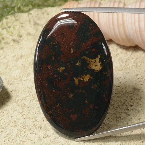 Multicolor Jasper Gem - 42.5ct Oval Cabochon (ID: 486840)