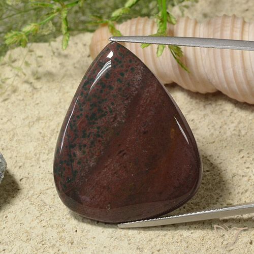 41.94ct Natural Multicolor Jasper, Pear Shape, Opaque