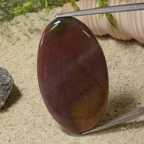 39.44ct Natural Multicolor Jasper, Oval, Opaque