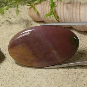 39.44 ct Multicolor Jasper Stone, Natural Jasper in Oval Cabochon Shape for Sale