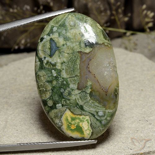 28.92ct Natural Multicolor Jasper, Oval, Translucent