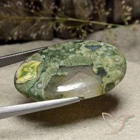 Jasper Gemstone in 32.9 x 21.5 mm Size for Sale, Jasper Stone in Multicolor Color