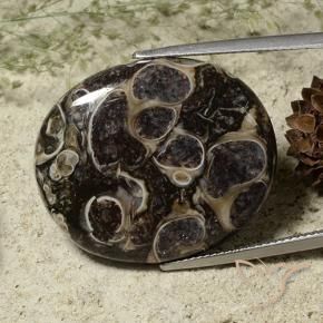 28.37 ct Multicolor Jasper Stone, Natural Jasper in Oval Cabochon Shape for Sale