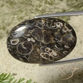 28.41 ct Multicolor Jasper Stone, Natural Jasper in Oval Cabochon Shape for Sale